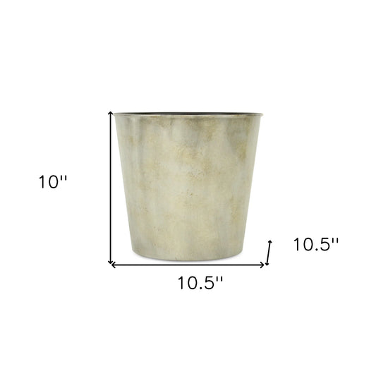 11\" Large Luxury Round Gray Pot