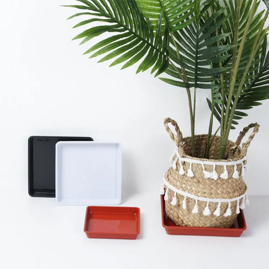 Hot 4/6/7/8/10 inch Plastic Plant Pot Saucer Drip Trays in Brown/White/Black