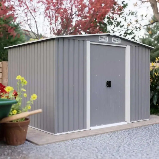 6Ft X 8Ft Metal Storage Shed-Compact and Solid Protection