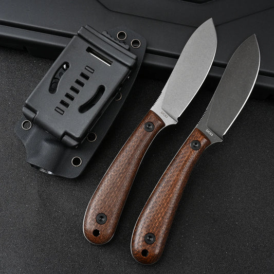 DC53 Fixed Blade Knife Micarta Handle With Kydex Sheath