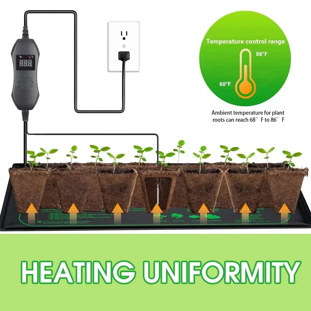 🌱 50W Adjustable Thermostat Seedling Heating Mat