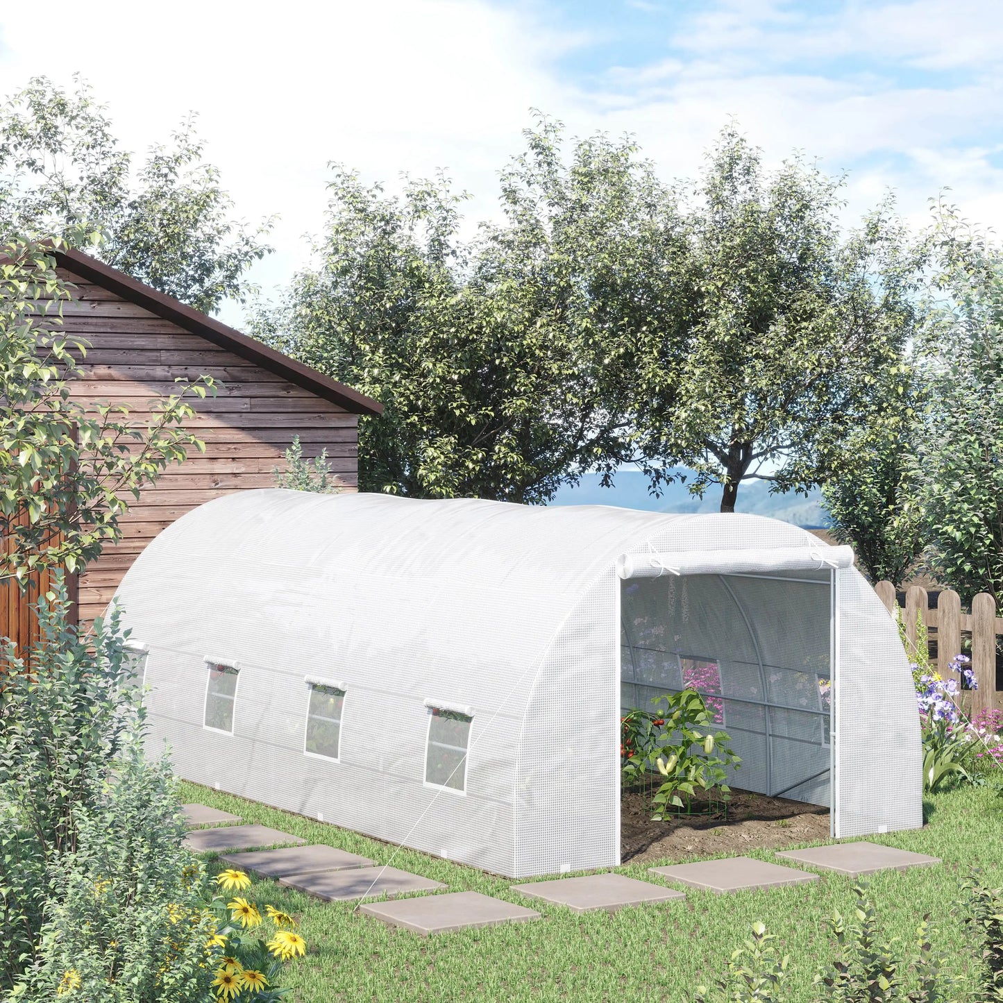 20X10X7Ft Heavy Duty Walk-In Greenhouse