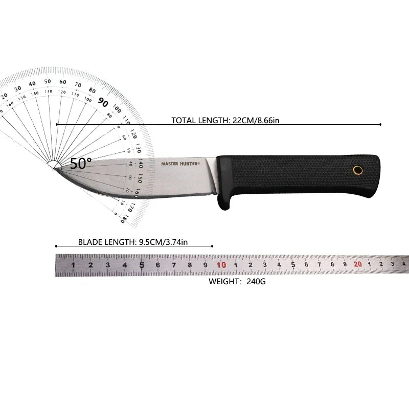 Cold Steel Master Hunter fixed 4.5CPM3V stone wash blade, KrayEx handle, k sheath