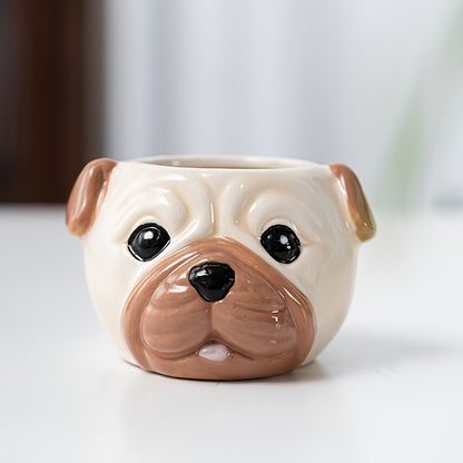 Ceramic Cartoon Animal Plant Pots - Cute Dog Series