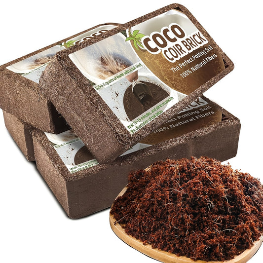 2/3/4/6/8-Pack Coco Coir 650gm Bricks - Coco Coir for Plants & Gardening, Coconut Fiber Potting Mix