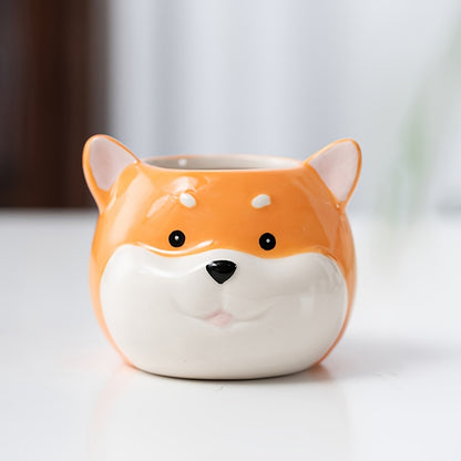 Ceramic Cartoon Animal Plant Pots - Cute Dog Series