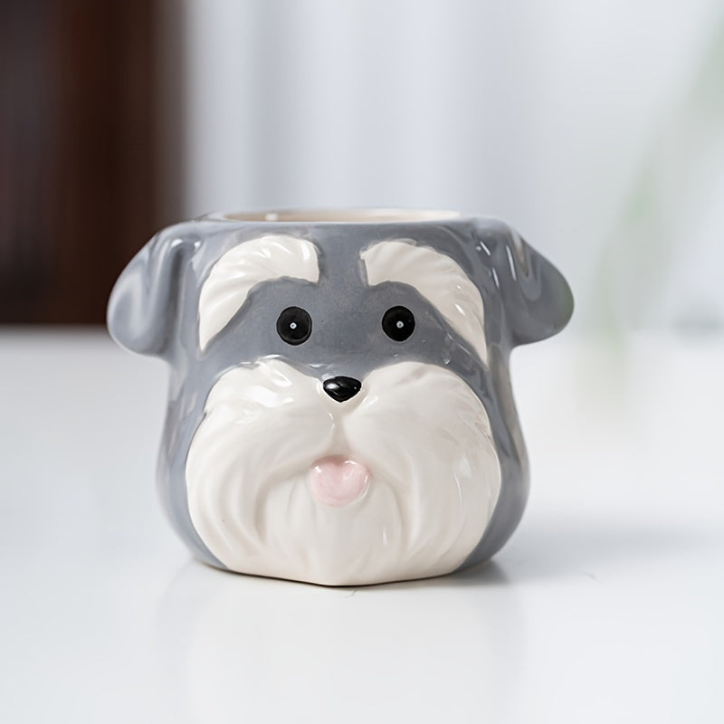 Ceramic Cartoon Animal Plant Pots - Cute Dog Series