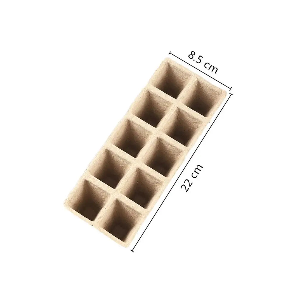 10 Grids Peat Pots Seed Starter Peat Pots Biodegradable Sprouting Seedling Trays For Indoor And Outdoor Plants
