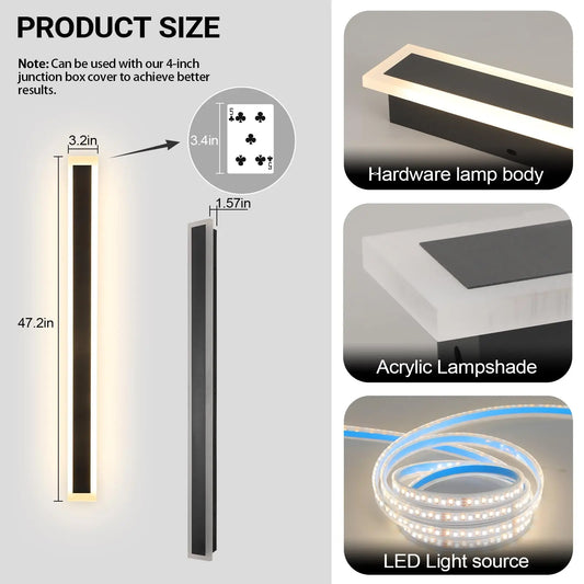 LED Outdoor Wall Light--  Black Exterior Sconces