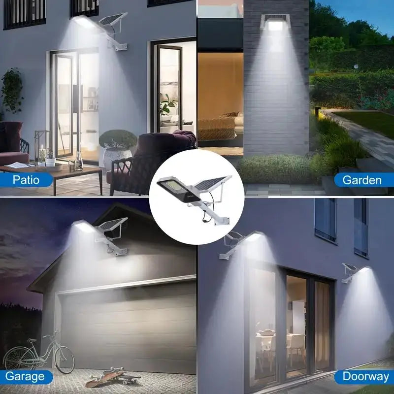 Solar LED Street Light – 6000mAh, 360° Panels, Outdoor ABS