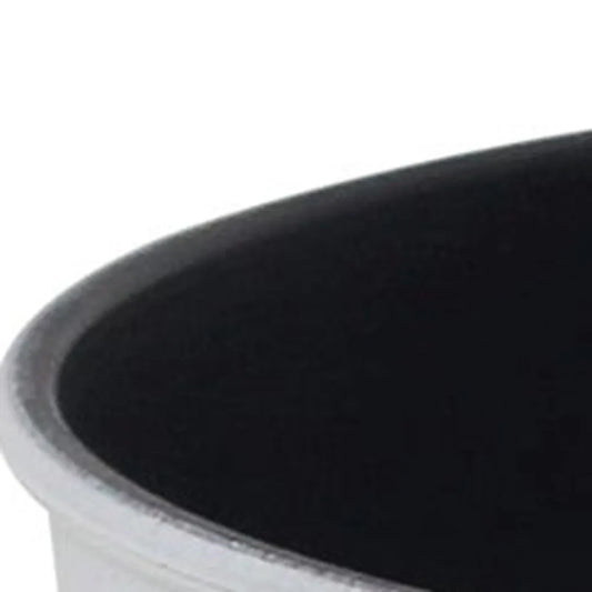 11" Large White Recycled Plastic Round Pot