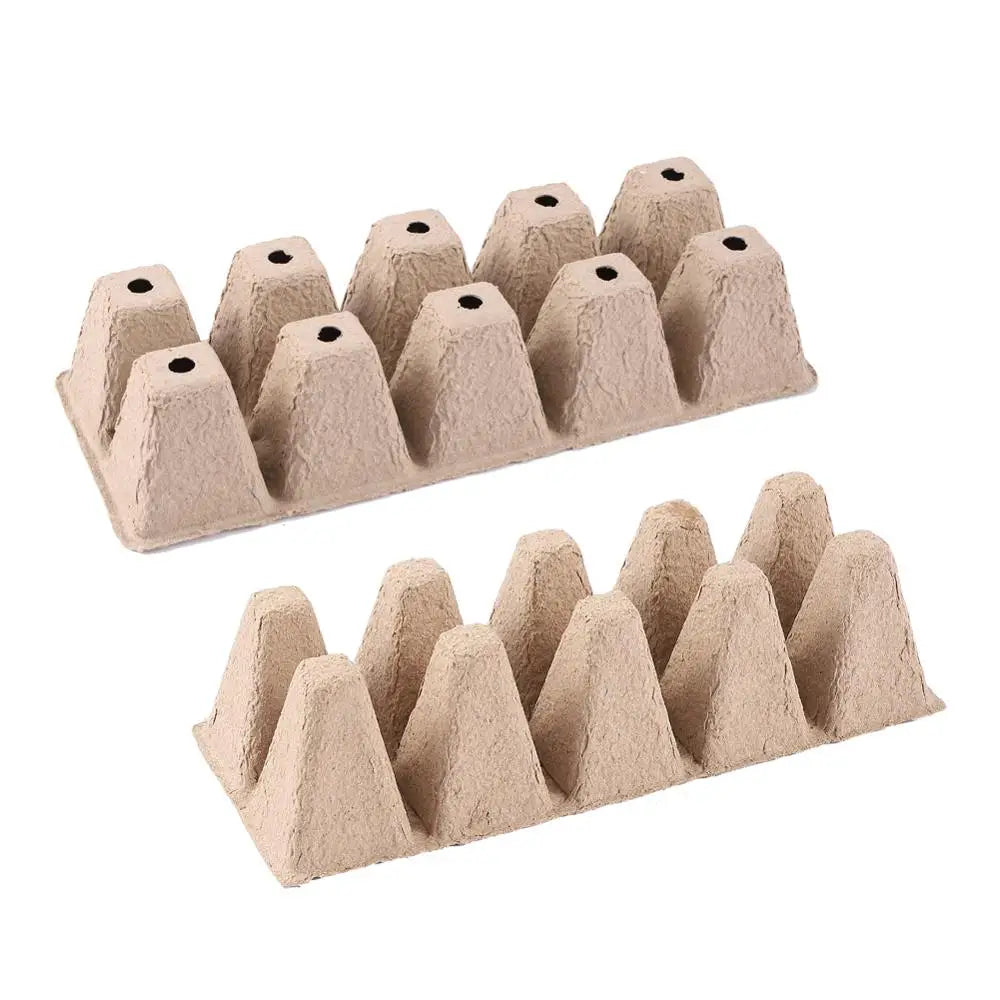 10 Grids Peat Pots Seed Starter Peat Pots Biodegradable Sprouting Seedling Trays For Indoor And Outdoor Plants
