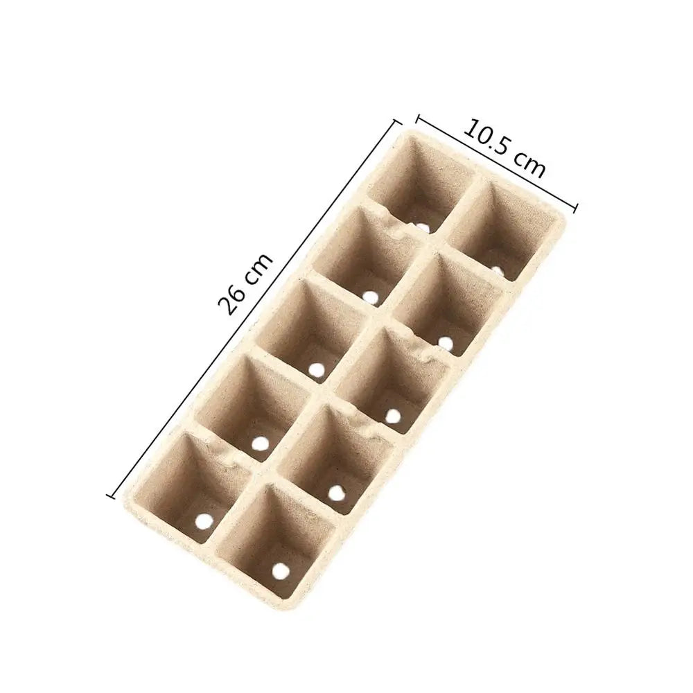 10 Grids Peat Pots Seed Starter Peat Pots Biodegradable Sprouting Seedling Trays For Indoor And Outdoor Plants