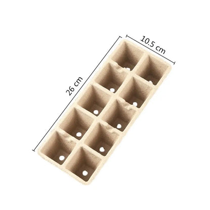 10 Grids Peat Pots Seed Starter Peat Pots Biodegradable Sprouting Seedling Trays For Indoor And Outdoor Plants