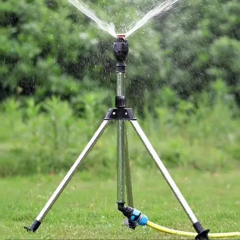 Upgrade your watering setup with this 360° Rotating Irrigation Tripod Sprinkler!