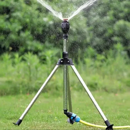 Upgrade your watering setup with this 360° Rotating Irrigation Tripod Sprinkler!