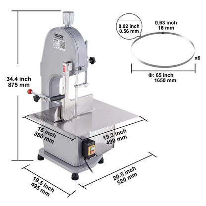 Commercial Electric Meat Bone Saw -1500W -Stainless Steel Blade