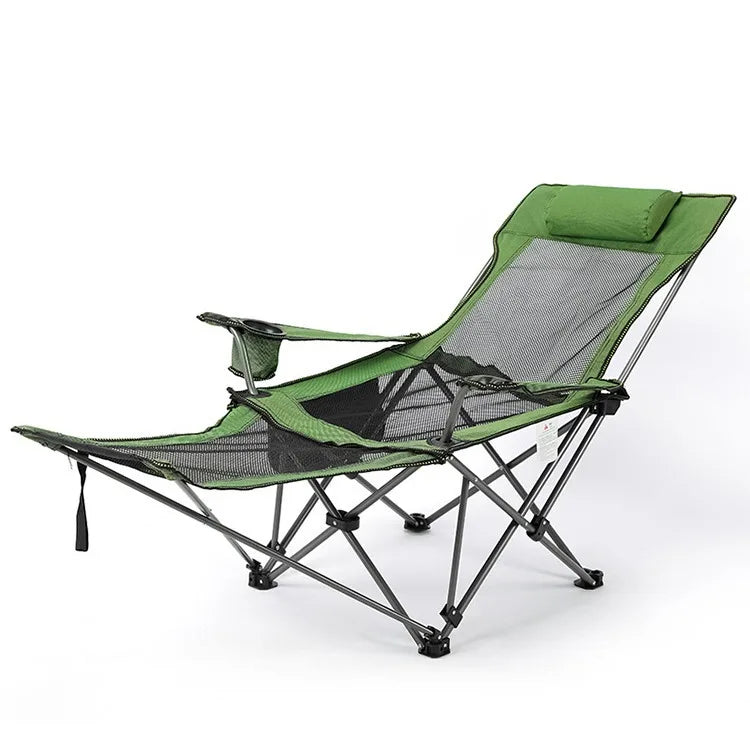 Camping Lounge Chair with Footrest,Headrest & Storage Bag