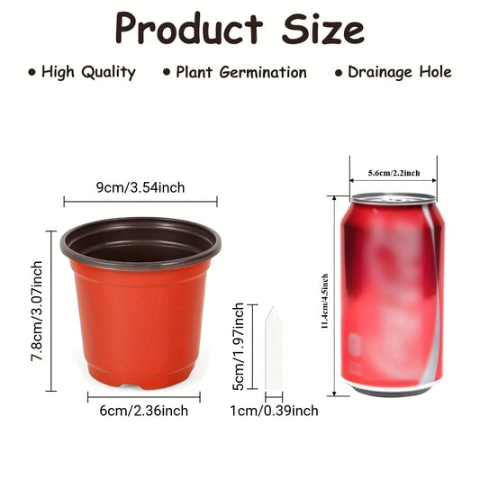 100 pcs Seed Starter Pots with Drainage