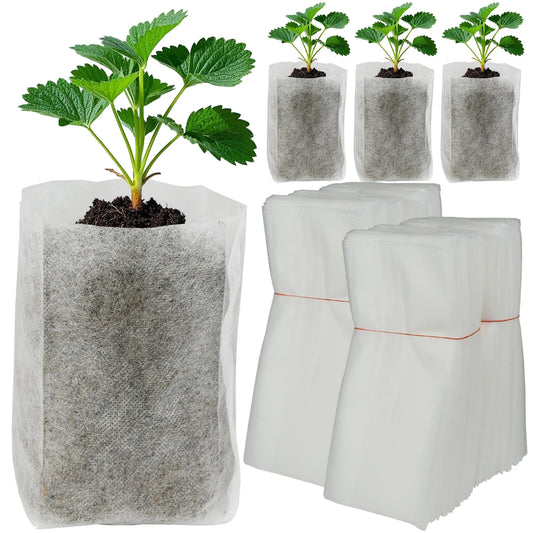 Biodegradable Nursery Grow Bags — 50–100 Pack