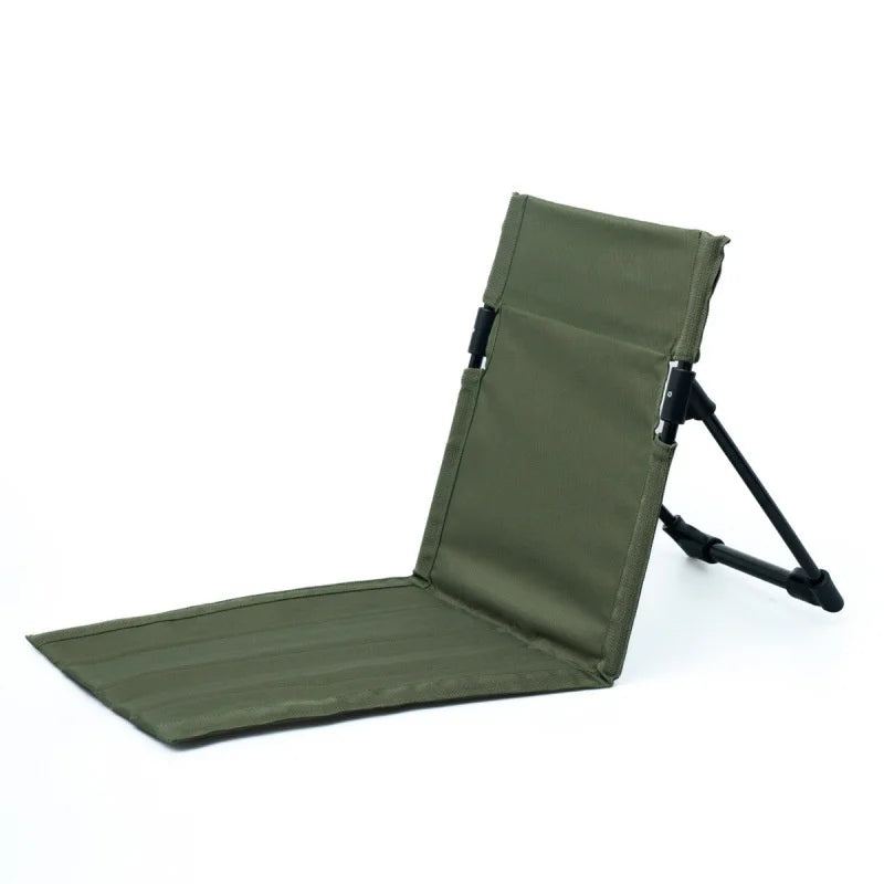 Portable and foldable outdoor camping chair. Compact in size, lightweight, suitable for use on beaches, lawns and gardens.