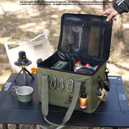 Here's a large capacity storage bag, for all your camping or hunting needs