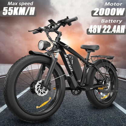The F1 2000w dual motor 48v Electric bike is built for the backroads.  Power you can count on, mile after mile.