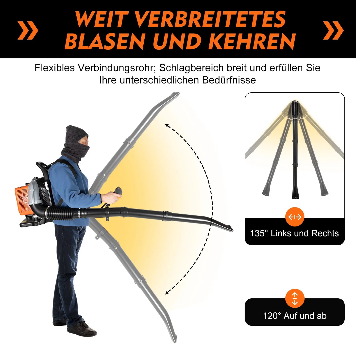 65 CC 2 Stroke Backpack Gas Powered Leaf Blower Commercial