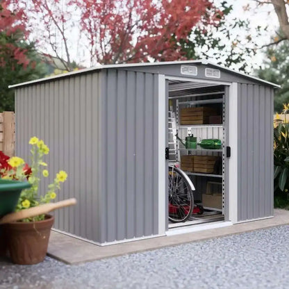 6Ft X 8Ft Metal Storage Shed-Compact and Solid Protection