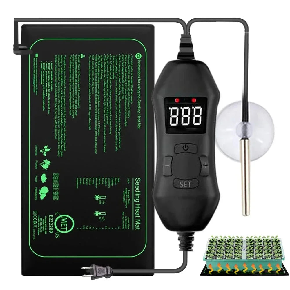 🌱 50W Adjustable Thermostat Seedling Heating Mat