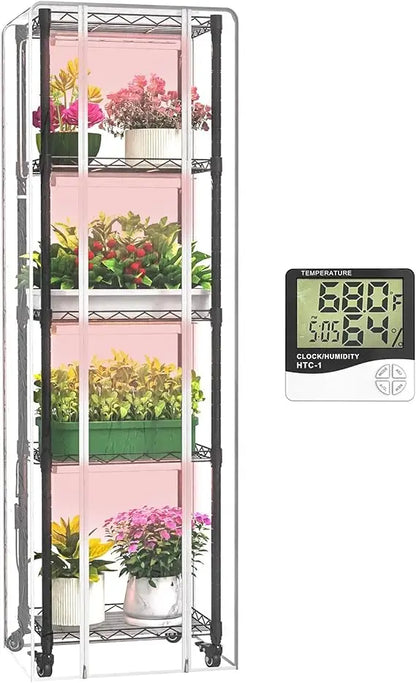 5-Tier Indoor Greenhouse with 40W Full Spectrum Grow Lights