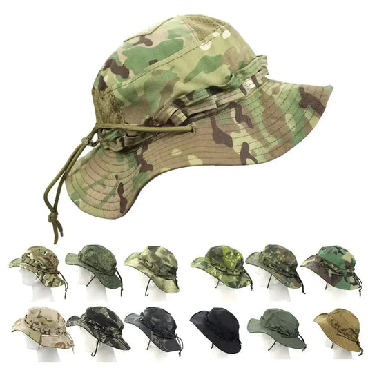 New Tactical Camouflage Boonie Cap Wide Brim Hat