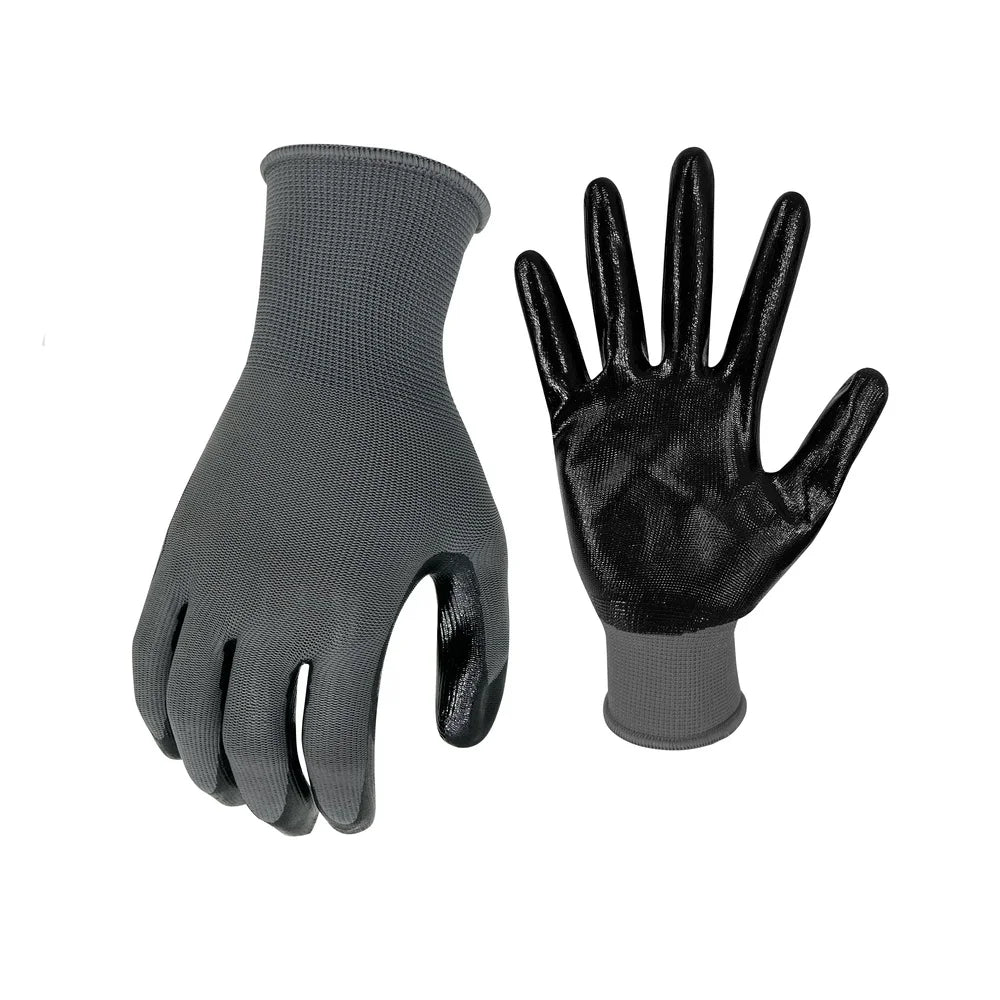 Nitrile Grip Gloves Latex Free Large Water Resistant Unisex 2 pack