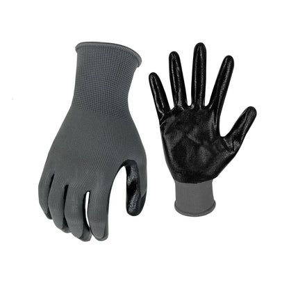 Nitrile Grip Gloves Latex Free Large Water Resistant Unisex 2 pack