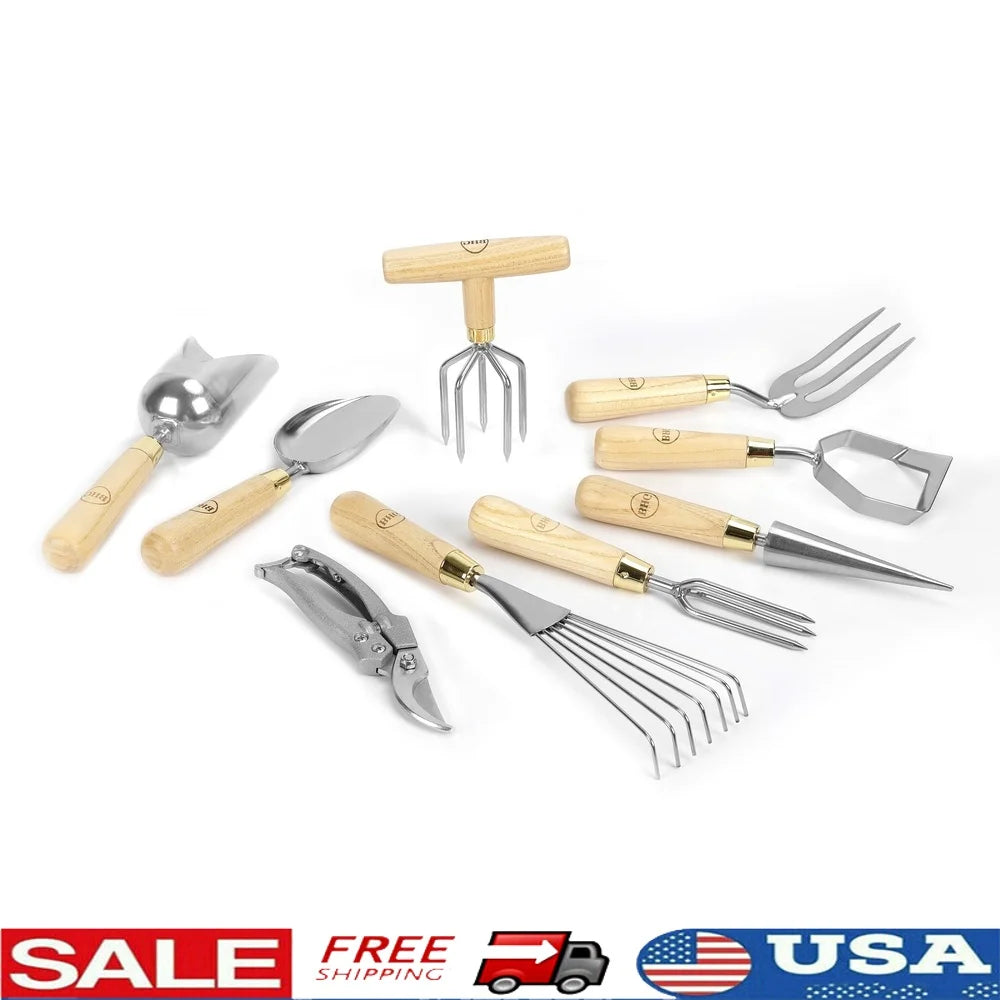 9 Piece Stainless Steel Gardening Tool Set
