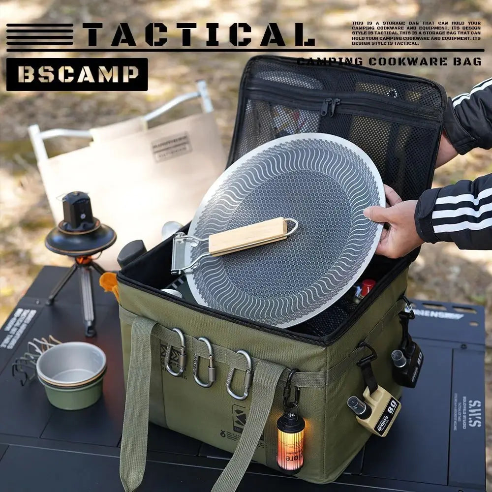 Here's a large capacity storage bag, for all your camping or hunting needs