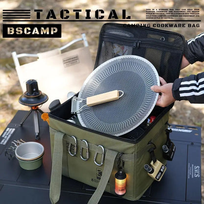 Here's a large capacity storage bag, for all your camping or hunting needs