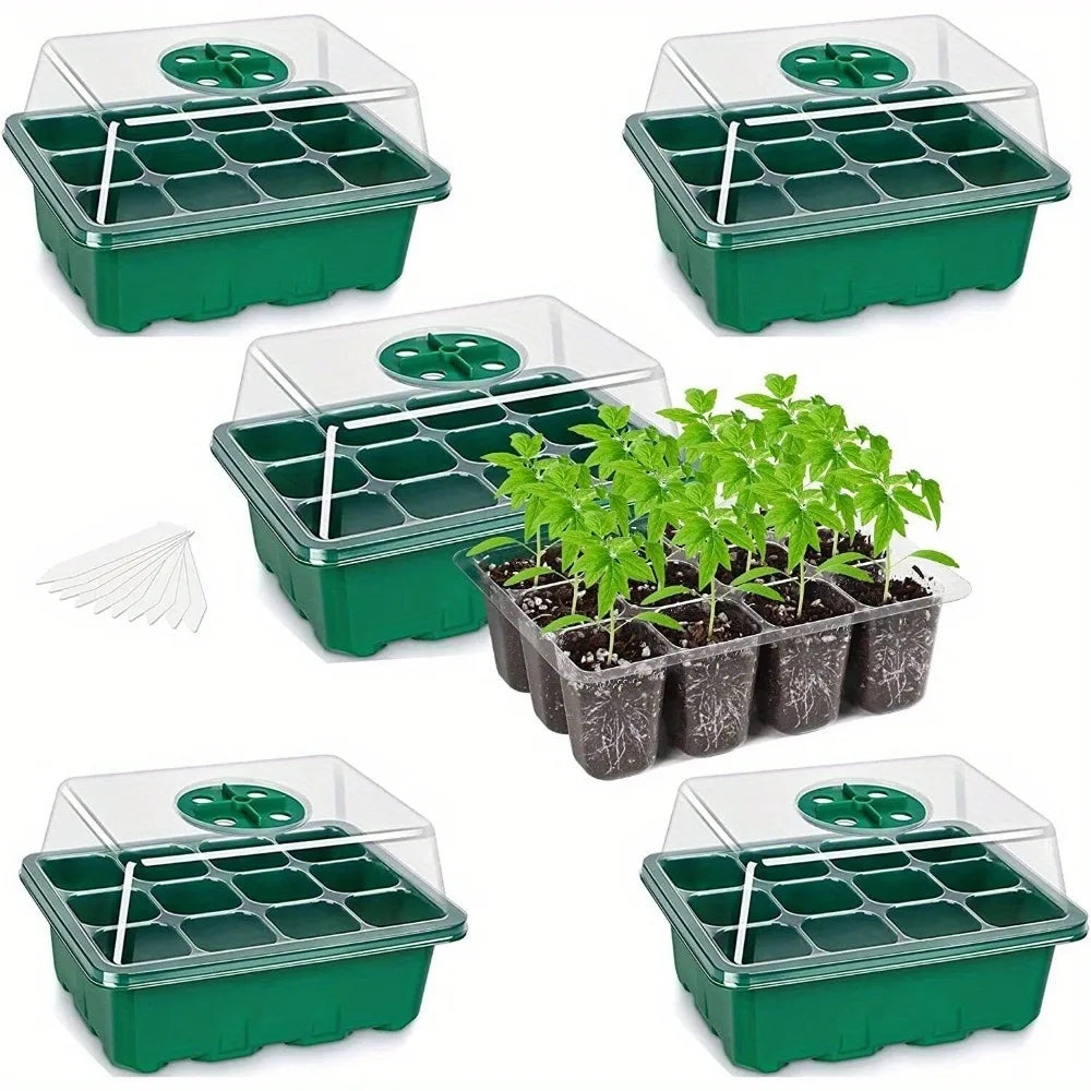 5Pack Seed Germination Kit with Humidity Vented Domes
