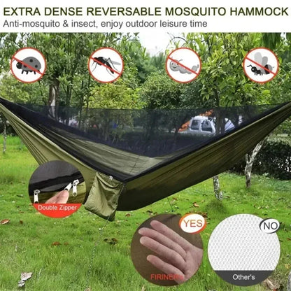 2 Person Outdoor Camping Hammock with Mosquito Net Portable Comfortable Sleeping Tent Hammock