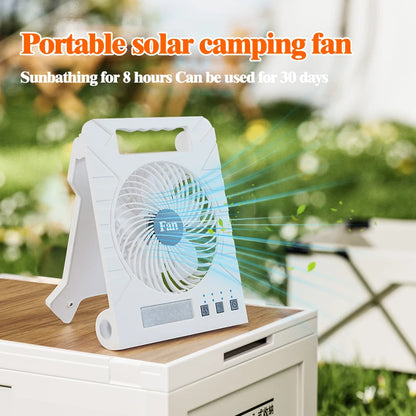 Camping Fan: 3-in-1 Handheld Fan, LED Light & Power Bank | Rechargeable Portable Fan