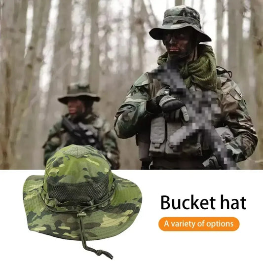 New Tactical Camouflage Boonie Cap Wide Brim Hat