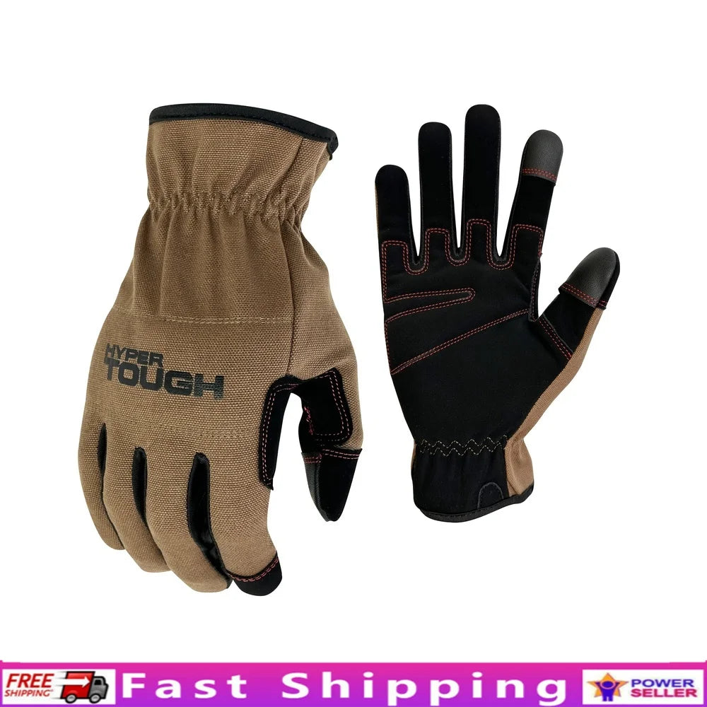 Durable Cotton Duck Canvas Work Gloves Unisex Medium