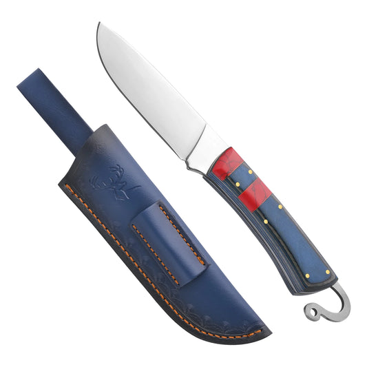 Wooden Handle Stainless Steel Sharp Multifunctional Knife with Protective Cover