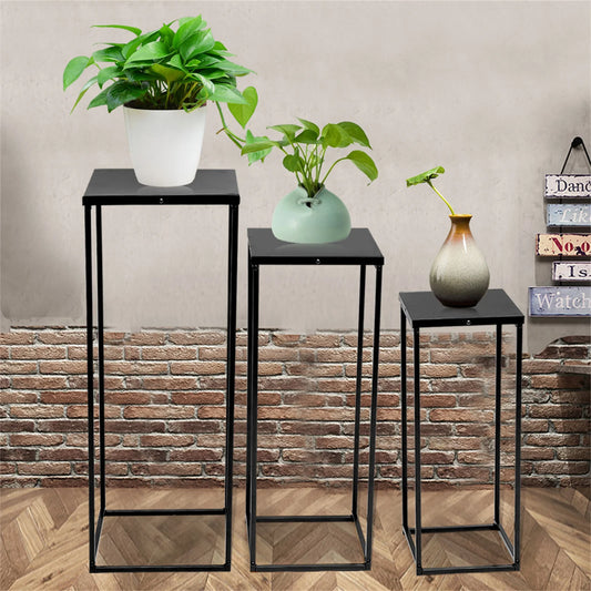 Black Metal Plant Stand Set — Simple, Strong, and Built to Look Good Anywhere
