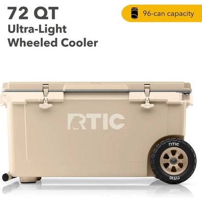 72 Quart Ultra-Light Wheeled Cooler Hard Insulated