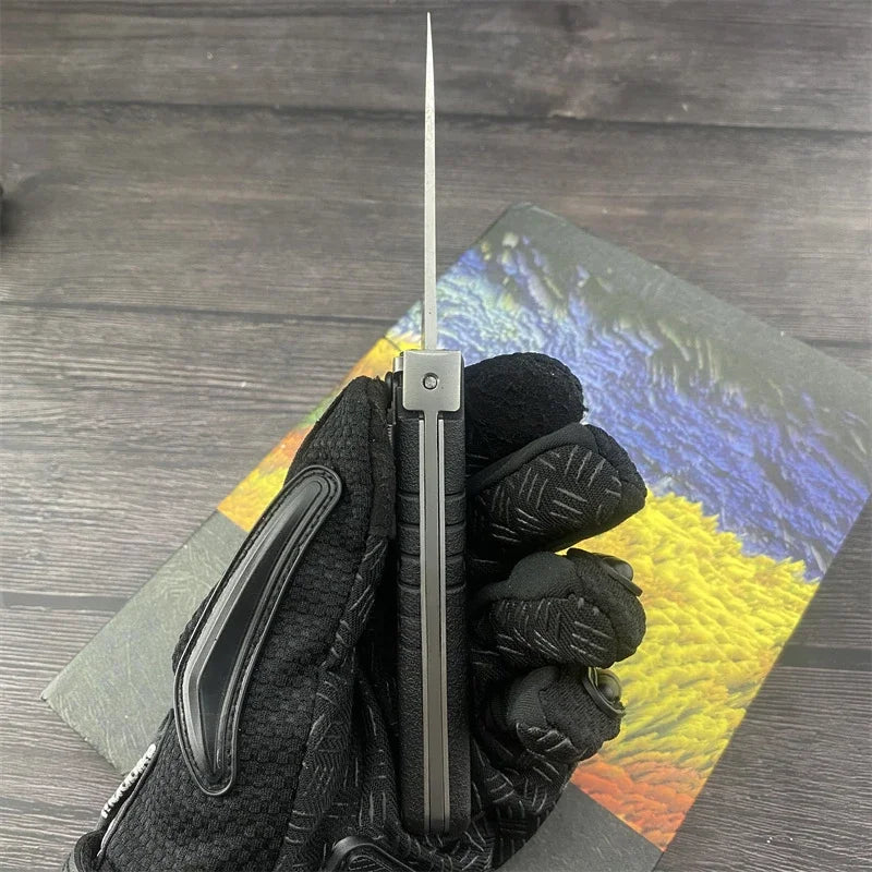 EDC Folding Blade Knife- 440C Blade-Nylon Fiber Handle