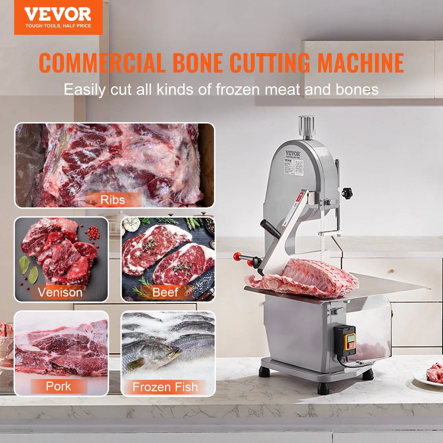 Commercial Electric Meat Bone Saw -1500W -Stainless Steel Blade