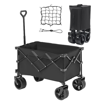 Collapsible Folding Wagon Cart with All-Terrain Wheels