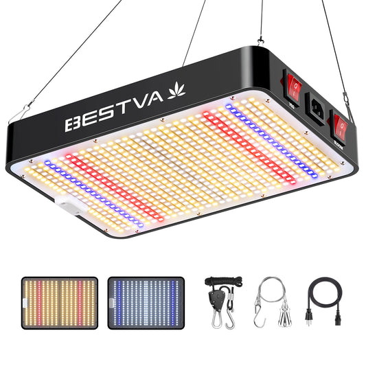 BESTVA DC1000 Full Spectrum Grow Light For Indoor Plant Hydroponics Growing System High Yield Plant Lights For Seed Veg Flower