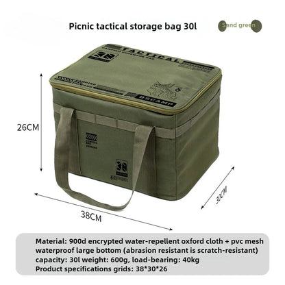 Here's a large capacity storage bag, for all your camping or hunting needs